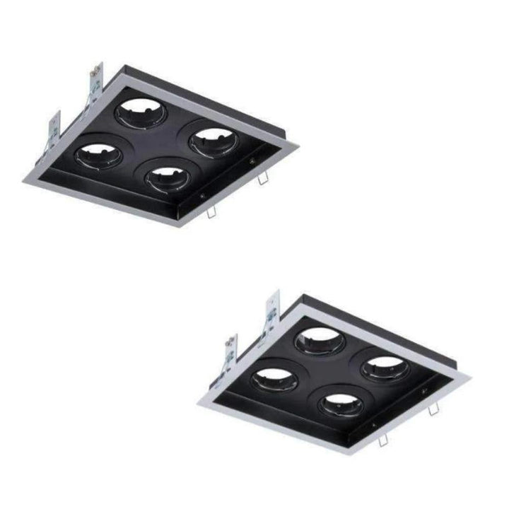 Domus DSL-101/4SQ - 4 Light Square Slotter Downlight Frame-Domus Lighting-Ozlighting.com.au