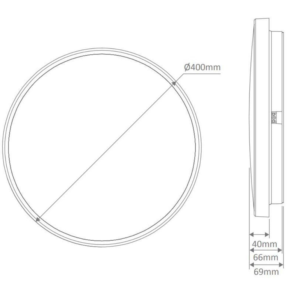 Domus EASY - 10W/18W/25W LED Tri-Colour Dimmable Round 250/300/400mm Ceiling Light IP54-Domus Lighting-Ozlighting.com.au