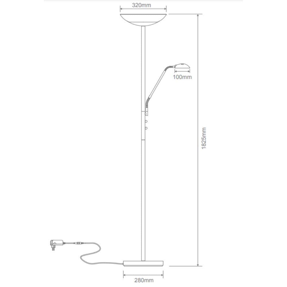 Domus EDEN - Dimmable LED Mother & Child Uplighter Floor Lamp - 3000K-Domus Lighting-Ozlighting.com.au