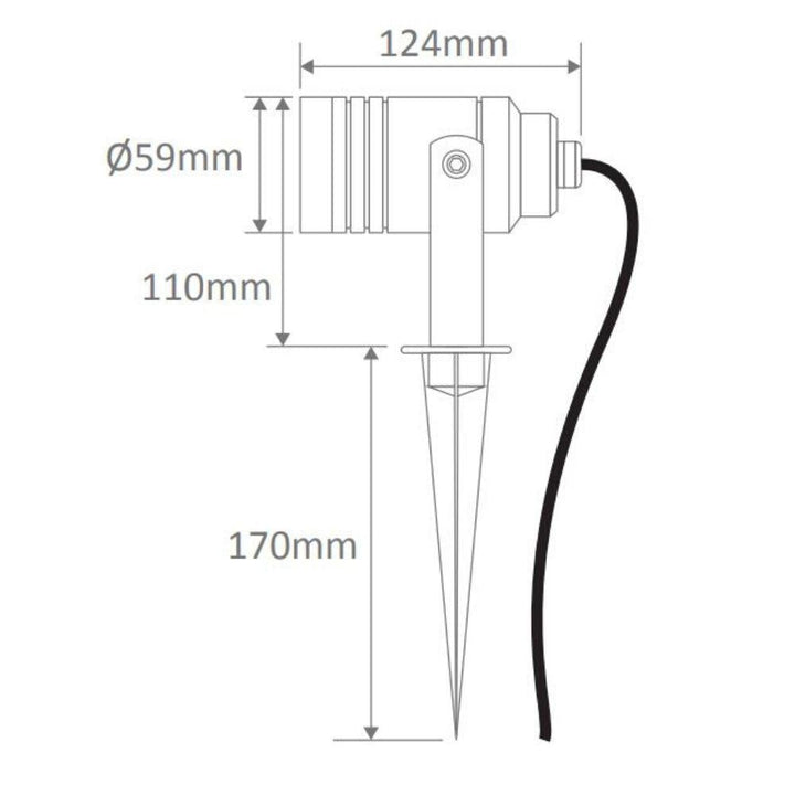 Domus ELITE-SPIKE - MR16 12V DC Exterior LED Garden Spike Light IP65 - DRIVER REQUIRED-Domus Lighting-Ozlighting.com.au