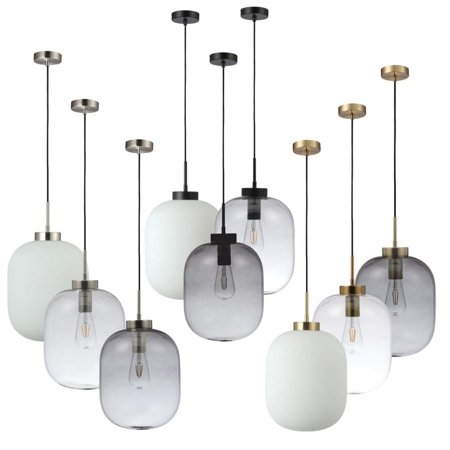 Domus FLAUNT - Clear/Opal/Smoke Glass Pendant-Domus Lighting-Ozlighting.com.au