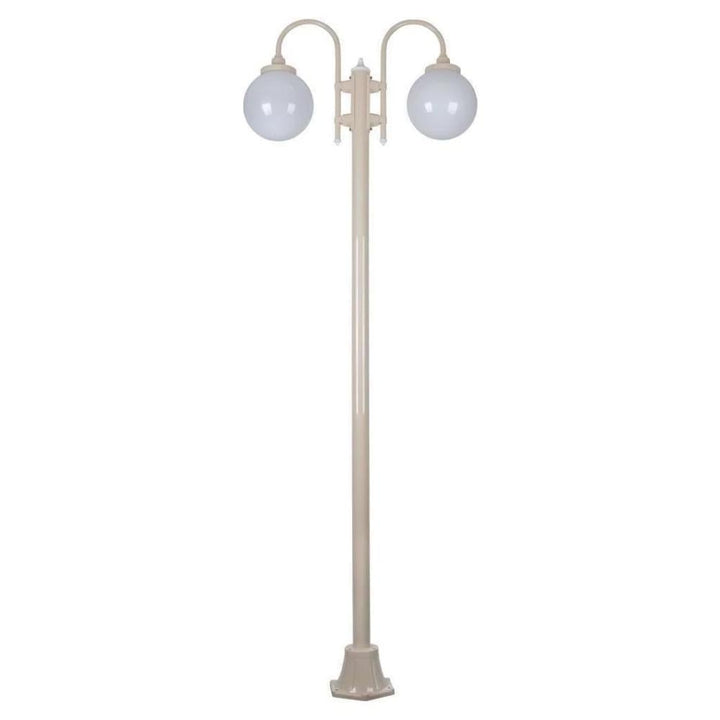 Domus GT-1002 Lisbon - Twin Spheres Curved Arms Plain Post-Domus Lighting-Ozlighting.com.au