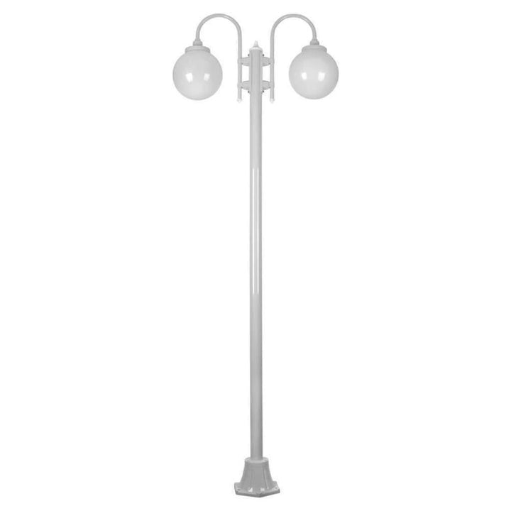 Domus GT-1002 Lisbon - Twin Spheres Curved Arms Plain Post-Domus Lighting-Ozlighting.com.au