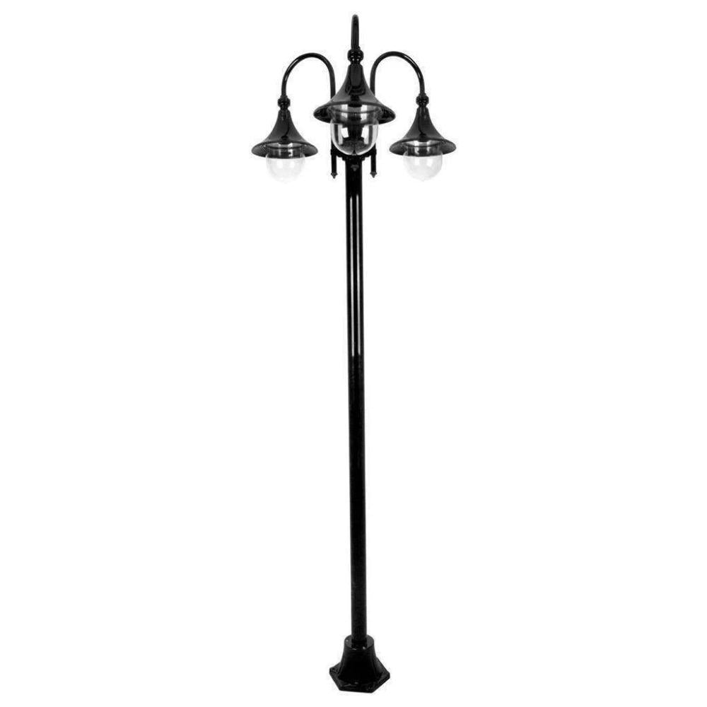 Domus GT-1064 Monaco - Triple Head Tall Plain Post-Domus Lighting-Ozlighting.com.au