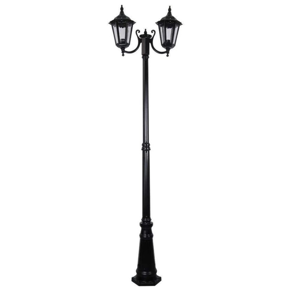 Domus GT-1077 Chester - Twin Head Curved Arm Tall Post Light-Domus Lighting-Ozlighting.com.au