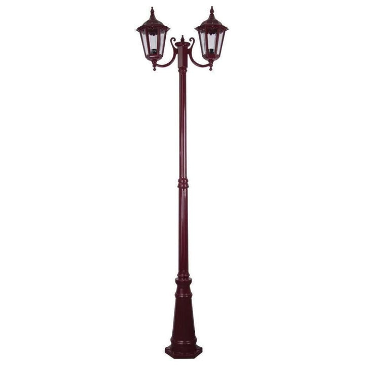 Domus GT-1077 Chester - Twin Head Curved Arm Tall Post Light-Domus Lighting-Ozlighting.com.au