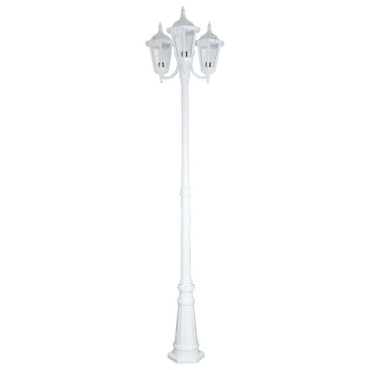 Domus GT-1078 Chester - Triple Head Curved Arm Tall Post Light-Domus Lighting-Ozlighting.com.au