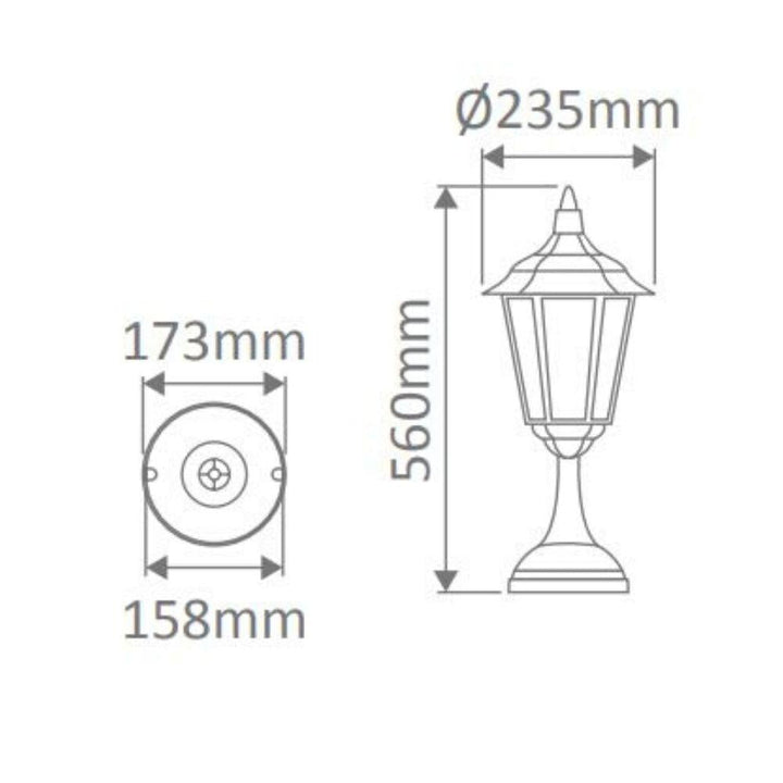 Domus GT-133 Chester - Exterior Pillar Mount-Domus Lighting-Ozlighting.com.au