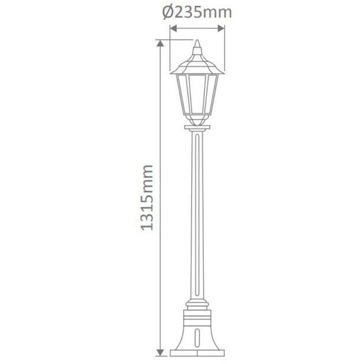 Domus GT-134 Chester - Single Head Short Post Light-Domus Lighting-Ozlighting.com.au