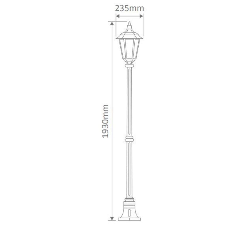 Domus GT-136 Chester - Single Head Short Post Light-Domus Lighting-Ozlighting.com.au