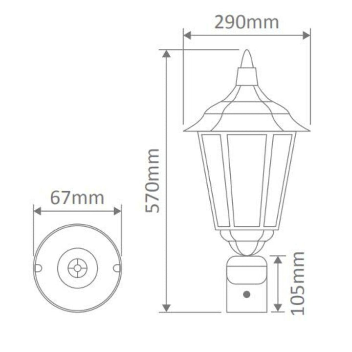 Domus GT-166 Chester Large - Exterior Post Top Light-Domus Lighting-Ozlighting.com.au