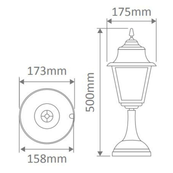 Domus GT-233 Paris - Exterior Pillar Mount Light-Domus Lighting-Ozlighting.com.au