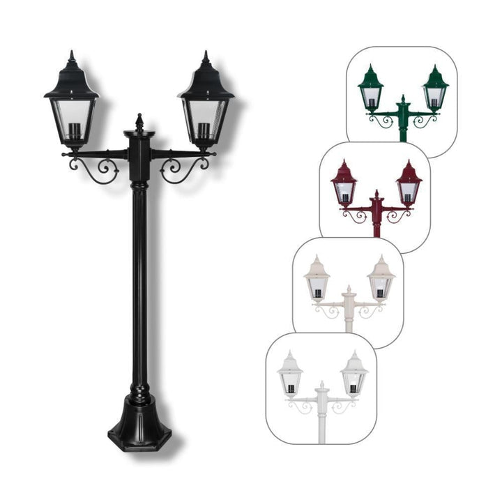 Domus GT-235 Paris - Twin Head Short Post Light-Domus Lighting-Ozlighting.com.au