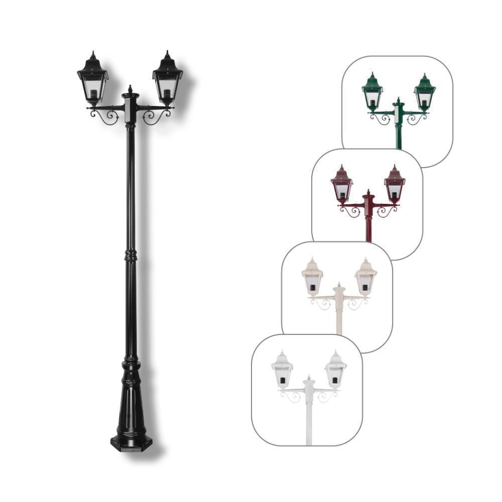 Domus GT-240 Paris - Twin Head Tall Post Light-Domus Lighting-Ozlighting.com.au