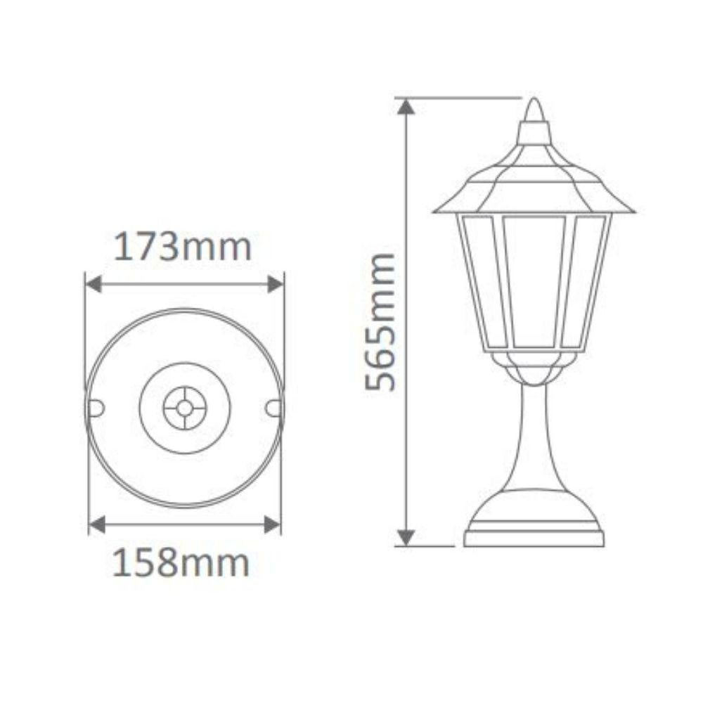 Domus GT-423 Turin - Exterior Pillar Mount-Domus Lighting-Ozlighting.com.au