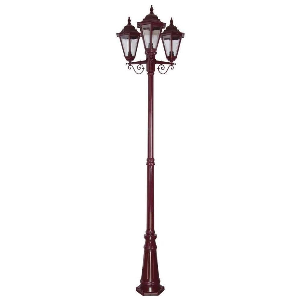 Domus GT-432 Turin - Triple Head Tall Post Light-Domus Lighting-Ozlighting.com.au