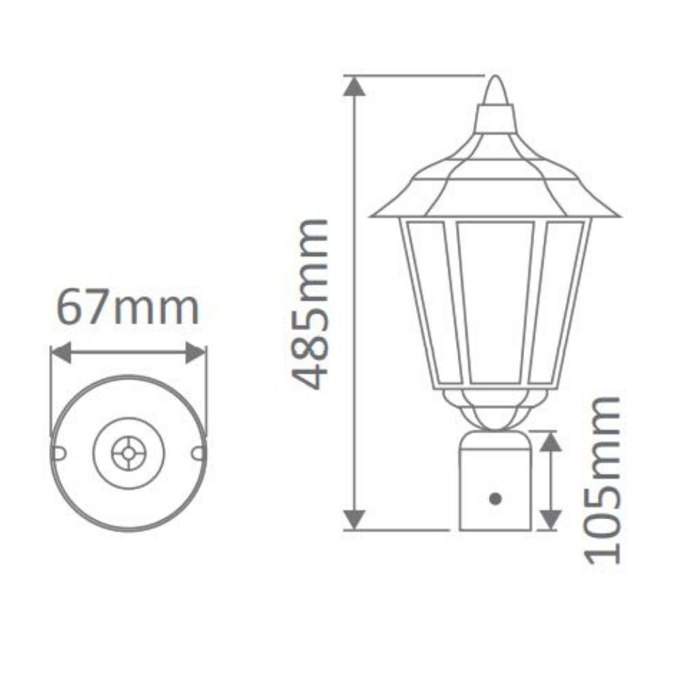 Domus GT-439 Turin - Exterior Post Top Light-Domus Lighting-Ozlighting.com.au