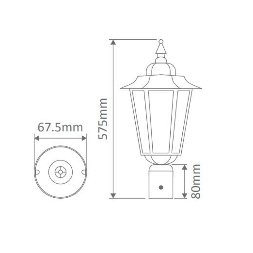 Domus GT-486 Turin Large - Exterior Post Top Light-Domus Lighting-Ozlighting.com.au