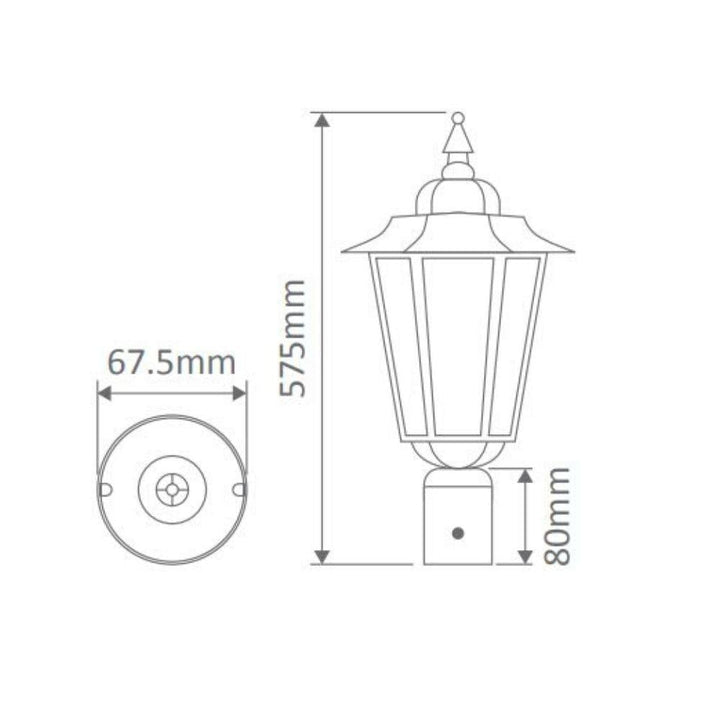 Domus GT-486 Turin Large - Exterior Post Top Light-Domus Lighting-Ozlighting.com.au