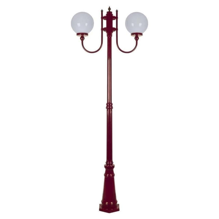 Domus GT-620 Lisbon - Twin 25cm Sphere Curved Arms Tall Post Light-Domus Lighting-Ozlighting.com.au