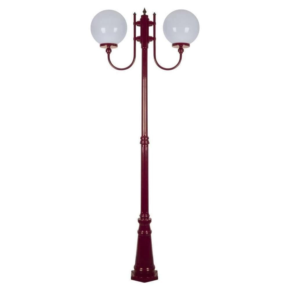 Domus GT-621 Lisbon - Twin 30cm Spheres Curved Arms Tall Post Light-Domus Lighting-Ozlighting.com.au