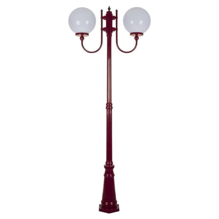 Domus GT-621 Lisbon - Twin 30cm Spheres Curved Arms Tall Post Light-Domus Lighting-Ozlighting.com.au