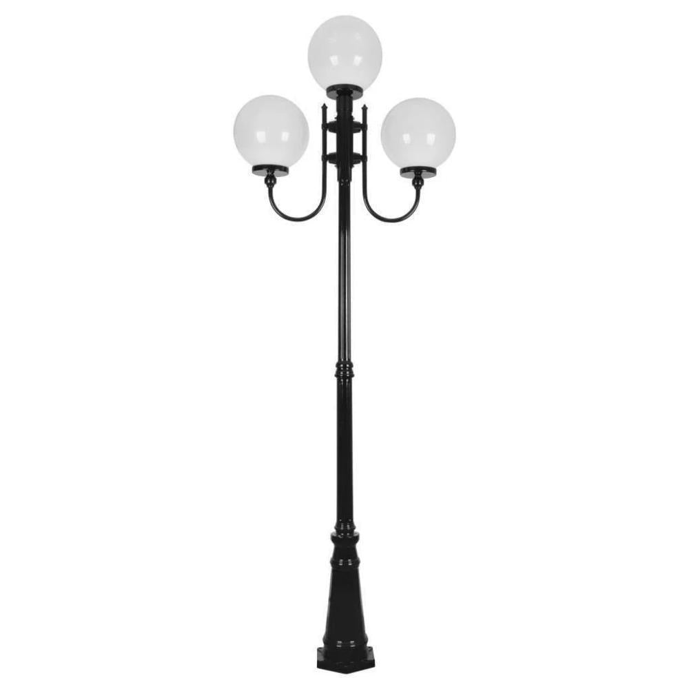 Domus GT-623 Lisbon - Triple 30cm Spheres Curved Arms Tall Post Light-Domus Lighting-Ozlighting.com.au