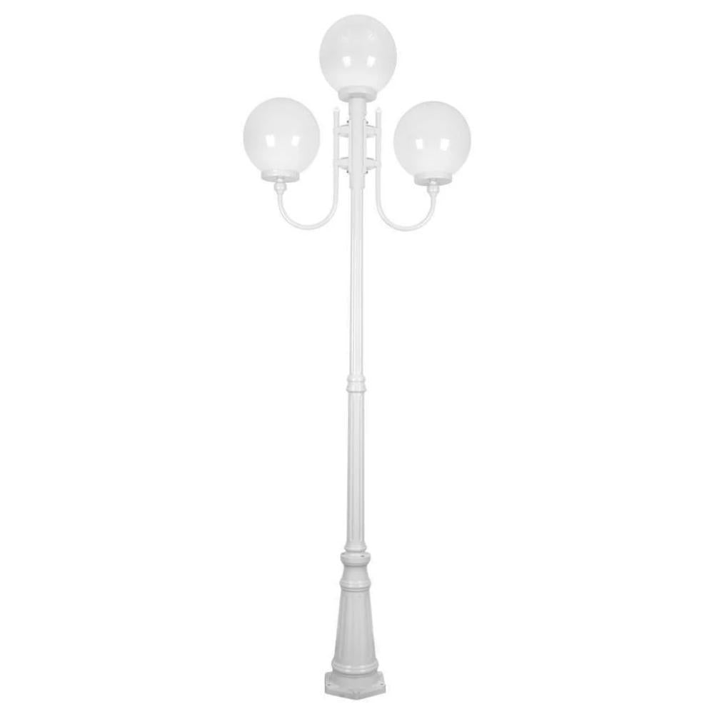 Domus GT-623 Lisbon - Triple 30cm Spheres Curved Arms Tall Post Light-Domus Lighting-Ozlighting.com.au