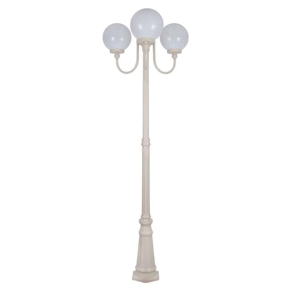 Domus GT-624 Lisbon - Triple 25cm Spheres Curved Arms Tall Post Light-Domus Lighting-Ozlighting.com.au