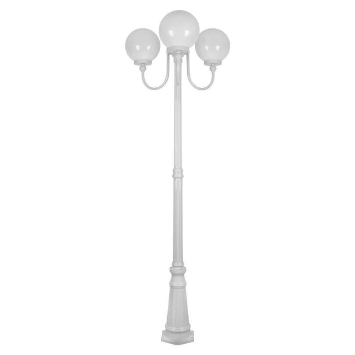 Domus GT-624 Lisbon - Triple 25cm Spheres Curved Arms Tall Post Light-Domus Lighting-Ozlighting.com.au