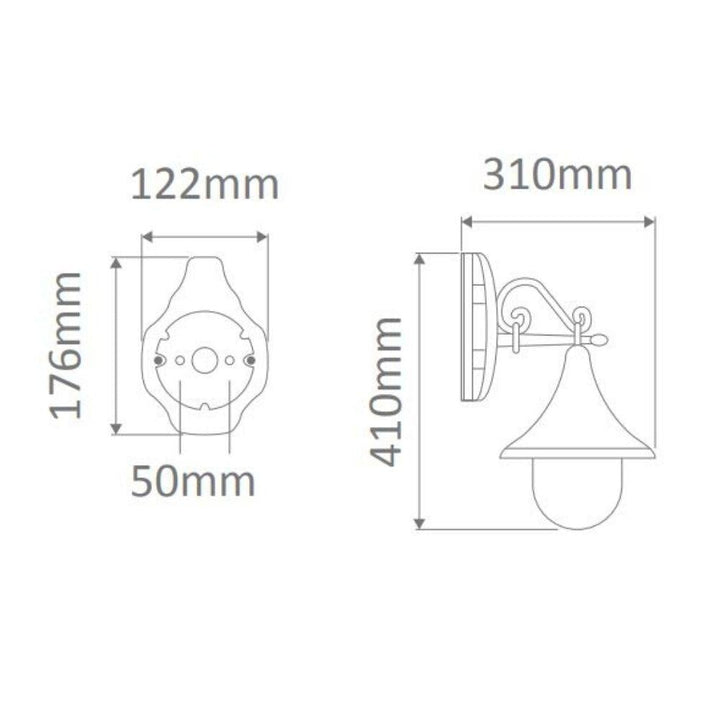 Domus GT-654 Monaco - Straight Arm Wall Light-Domus Lighting-Ozlighting.com.au