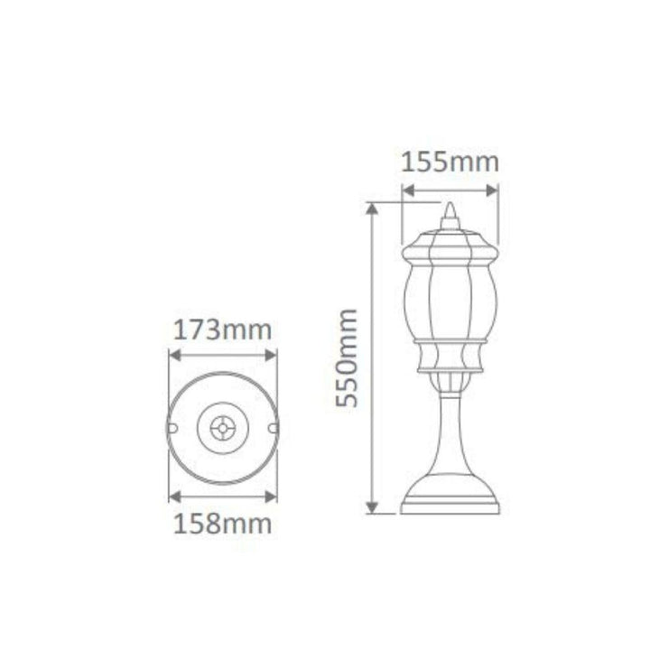 Domus GT-673 Vienna - Exterior Pillar Mount Light-Domus Lighting-Ozlighting.com.au