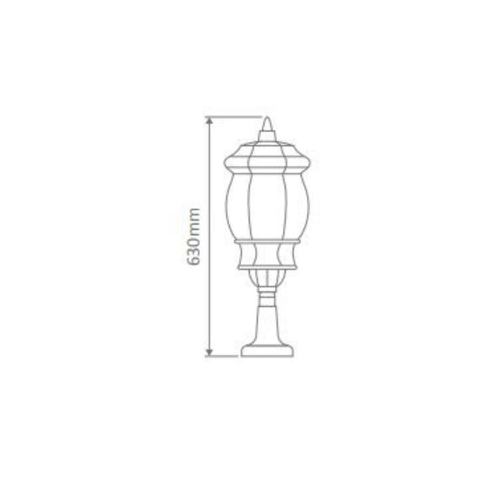 Domus GT-693 Vienna Large - Exterior Pillar Mount Light-Domus Lighting-Ozlighting.com.au