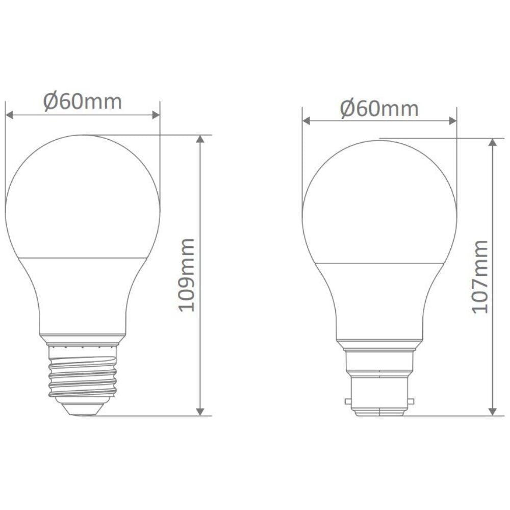 Domus KEY-GLS - 11W LED Dimmable GLS A60 Frosted PC Globe - B22/E27-Domus Lighting-Ozlighting.com.au