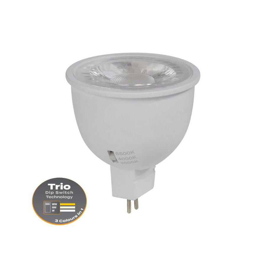 Domus KEY-MR16-TRIO- 6W LED 12V DC Tri-Colour MR16 Shape PC Globe - DRIVER REQUIRED-Domus Lighting-Ozlighting.com.au