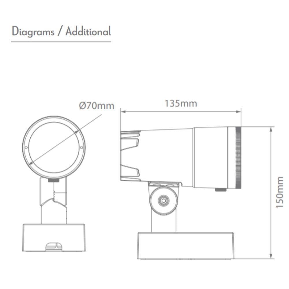 Domus KIRA - 11W Exterior Adjustable LED Spot Light Lens Zoomable -Domus Lighting-Ozlighting.com.au