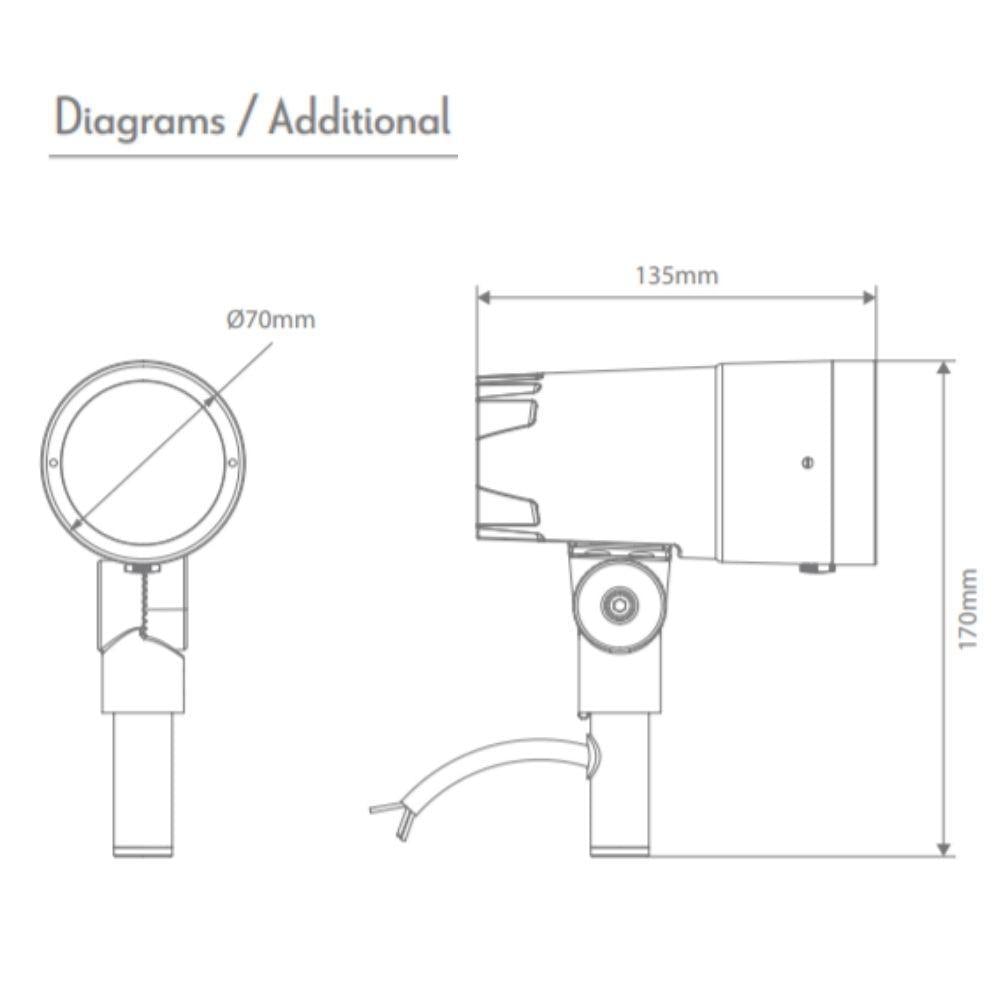 Domus KIRA - 6W Exterior LED Adjustable Spike Light Lens Zoomable 12V - DRIVER REQUIRED-Domus Lighting-Ozlighting.com.au