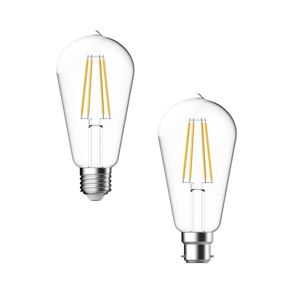 Domus LF-ST64 - 7W LED Dimmable Pear Shape Filament Clear Globe - B22/E27-Domus Lighting-Ozlighting.com.au