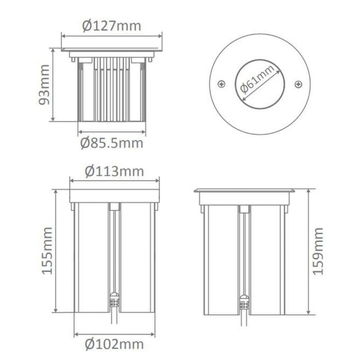 Domus MAGNETO-9 - 9W Magnetic Induction LED Inground Light 24V 45D S/Steel - DRIVER REQUIRED-Domus Lighting-Ozlighting.com.au