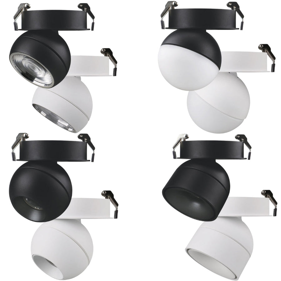 Domus MOON-REC - 6/9W LED Power/Tri-Colour Switchable Dimmable Semi-Recessed Downlight-Domus Lighting-Ozlighting.com.au