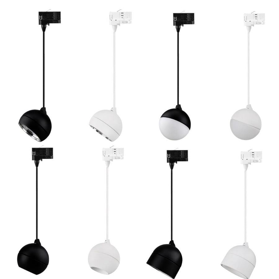 Domus MOON-TRK-PDT - 6/9W LED Power/Tri-Colour Switchable Dimmable Track Head Pendant-Domus Lighting-Ozlighting.com.au