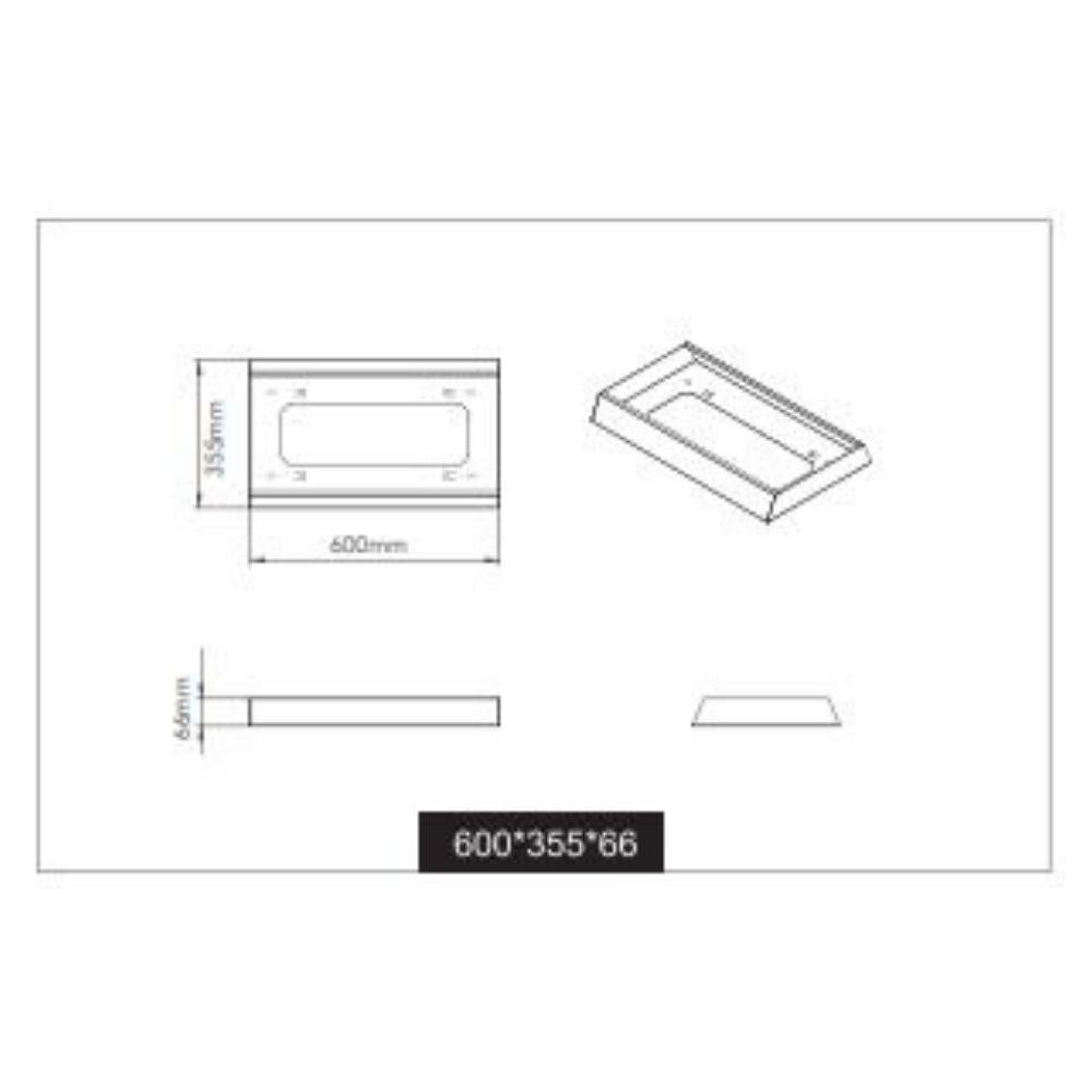 Domus PANEL-SM-KIT-306-BLT - 600x355mm Surface Mounted Backlit Panel Frame-Domus Lighting-Ozlighting.com.au