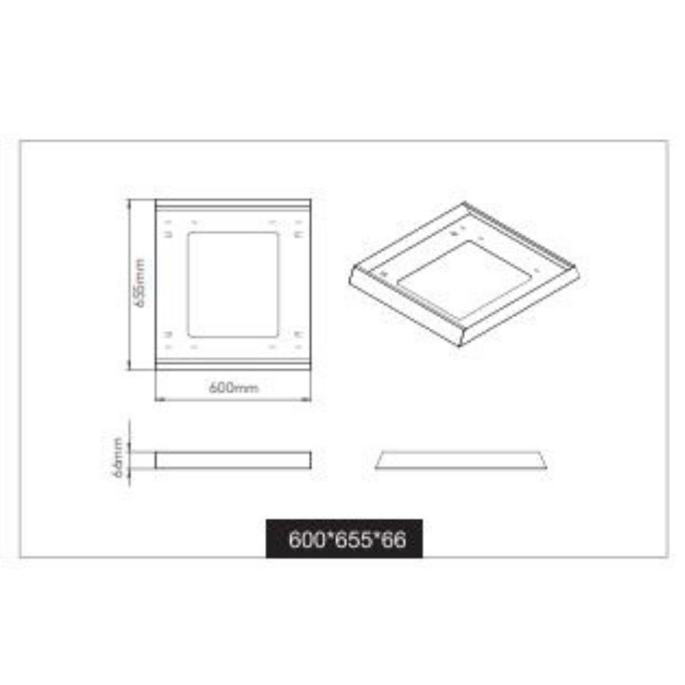 Domus PANEL-SM-KIT-606-BLT - 600x655mm Surface Mounted Backlit Panel Frame-Domus Lighting-Ozlighting.com.au