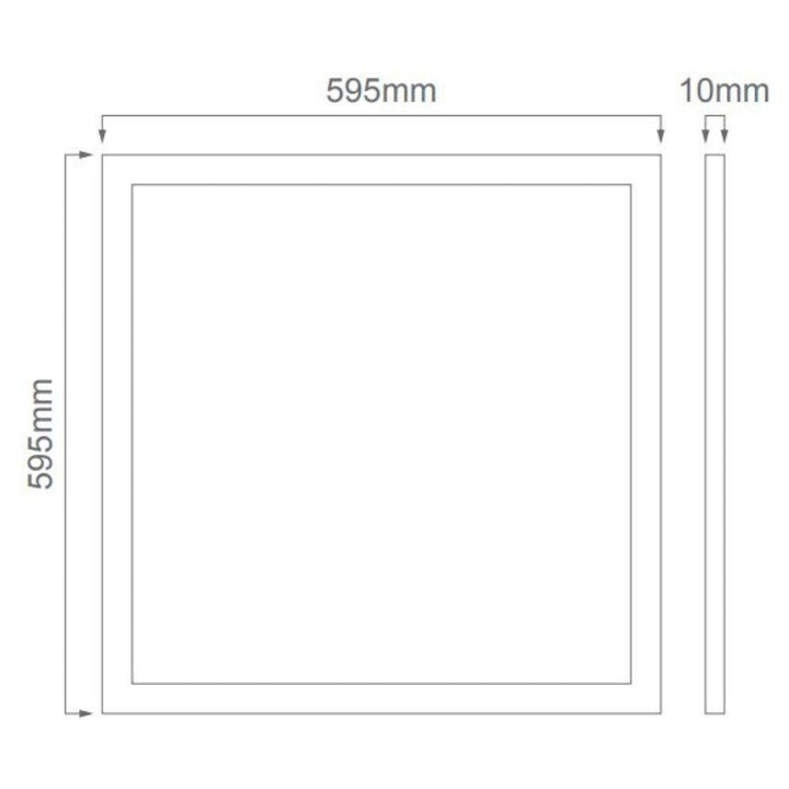 Domus PANEL-TRIM-606 - 630x630mm Recessed Panel Trim Satin White-Domus Lighting-Ozlighting.com.au