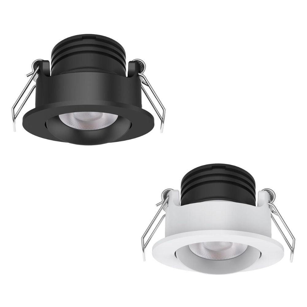 Domus PICO-3-TILT-DALI - DALI Dimmable 3W Mini Round LED Tiltable Tricolour Downlight IP40-Domus Lighting-Ozlighting.com.au