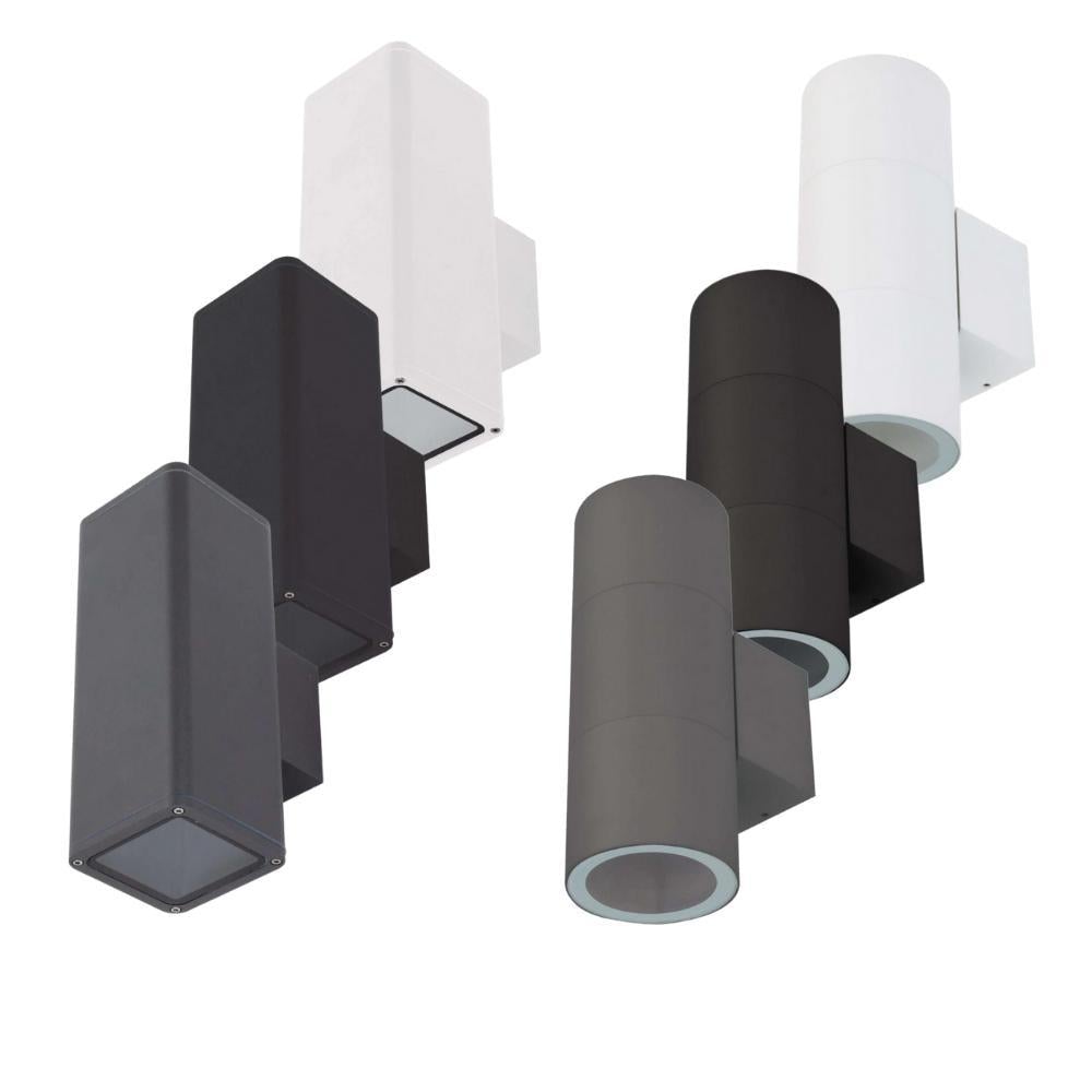 Domus PIPER-2 - Large Round or Square Up/Down Exterior Wall Light IP65-Domus Lighting-Ozlighting.com.au