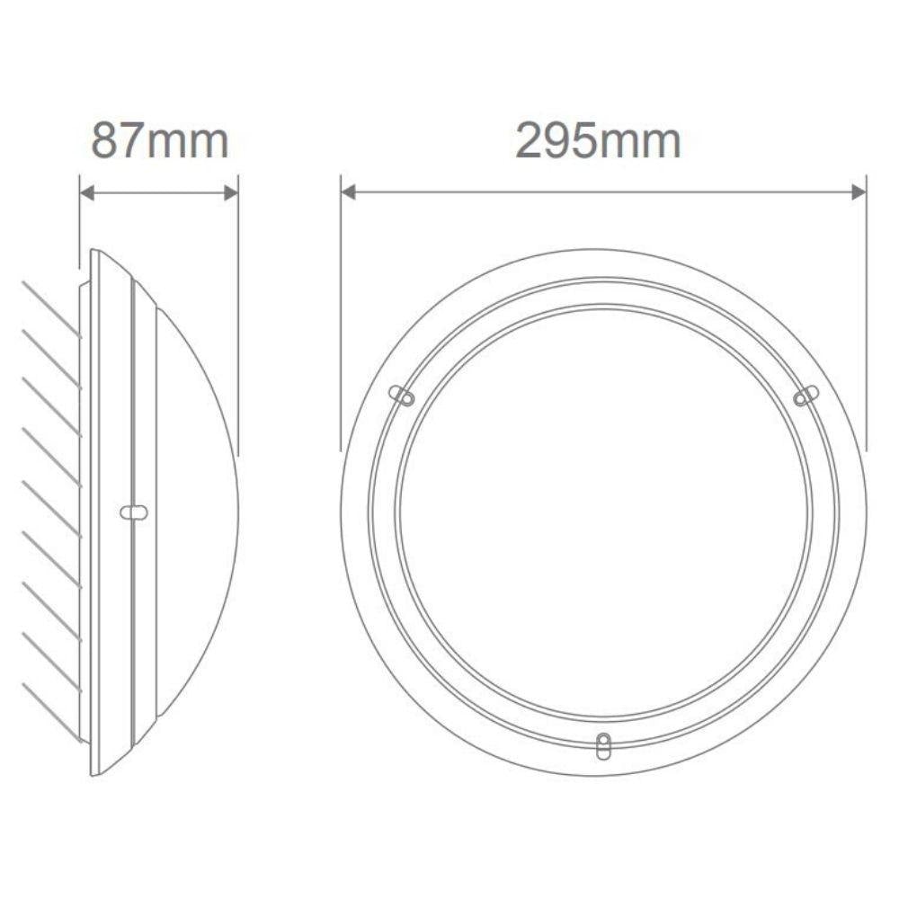 Domus POLYRING-RND-PLN - Round Plain Fascia Polycarbonate Wall Light-Domus Lighting-Ozlighting.com.au