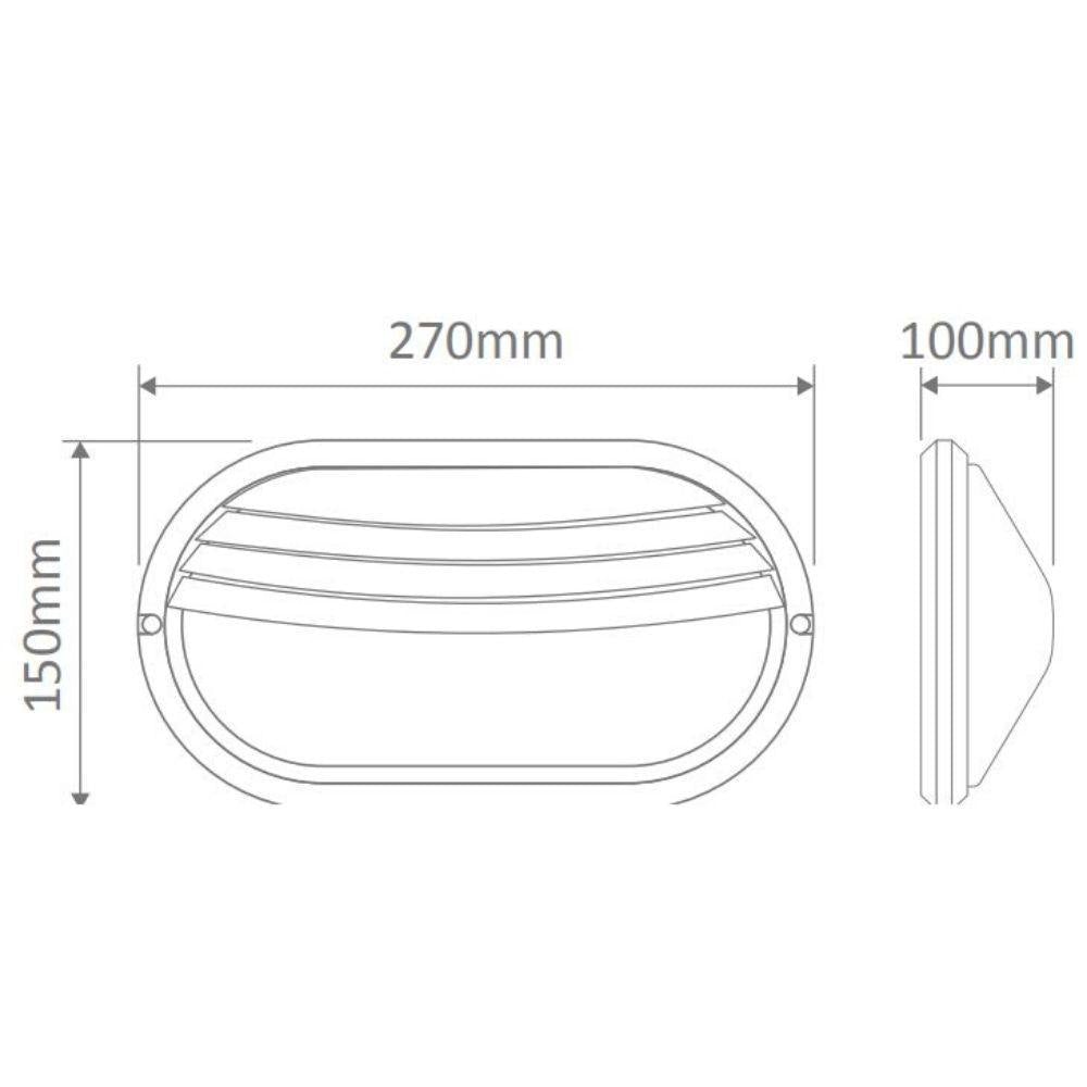 Domus POLYRING-SML-EYE - Oval Small Eyelid Fascia Polycarbonate Wall Light-Domus Lighting-Ozlighting.com.au