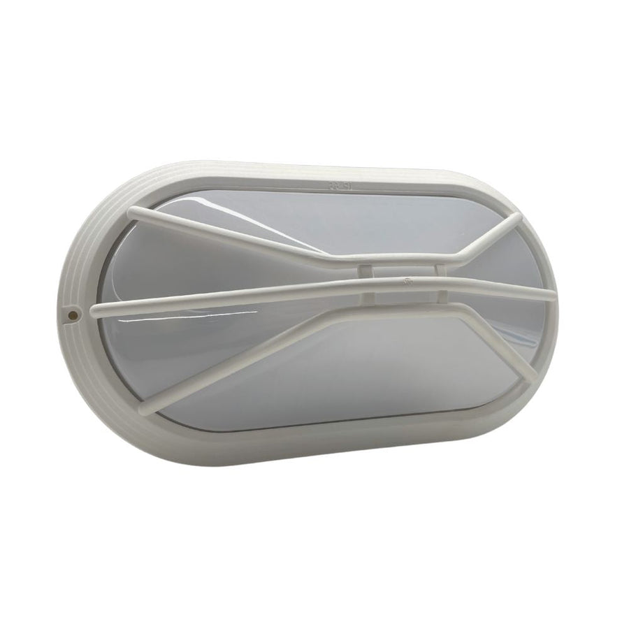 Domus POLYRING-SML-GRL - Oval Small Grille Fascia Polycarbonate Wall Light-Domus Lighting-Ozlighting.com.au