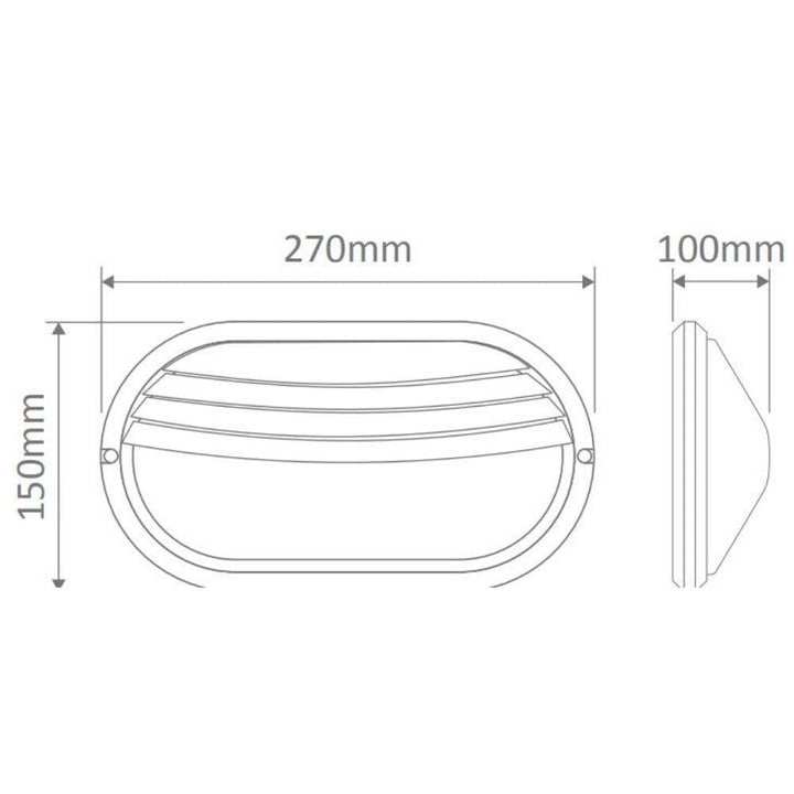 Domus POLYRING-SML-PLN - Oval Small Plain Fascia Polycarbonate Wall Light-Domus Lighting-Ozlighting.com.au